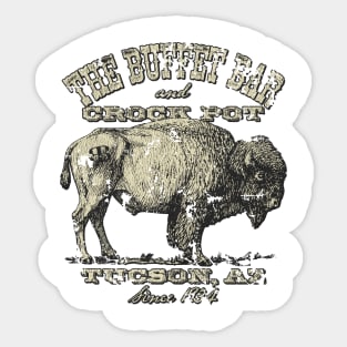 The Buffet Bar & Crock Pot - Vintage Sticker